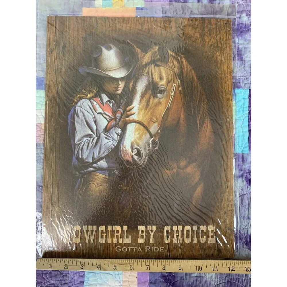 Cowgirl By Choice Gotta Ride Metal 12.5x16 Sign Wall Decor Bar She Shed Shop